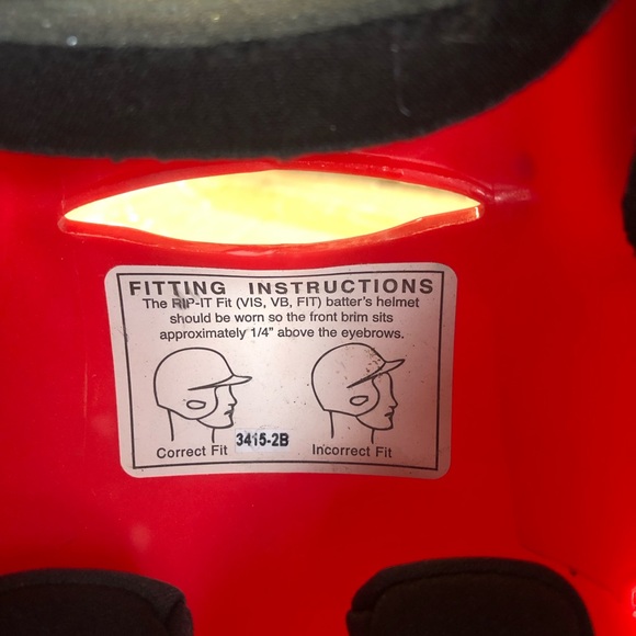 Rip-it baseball helmet, youth small, red - Picture 7 of 14